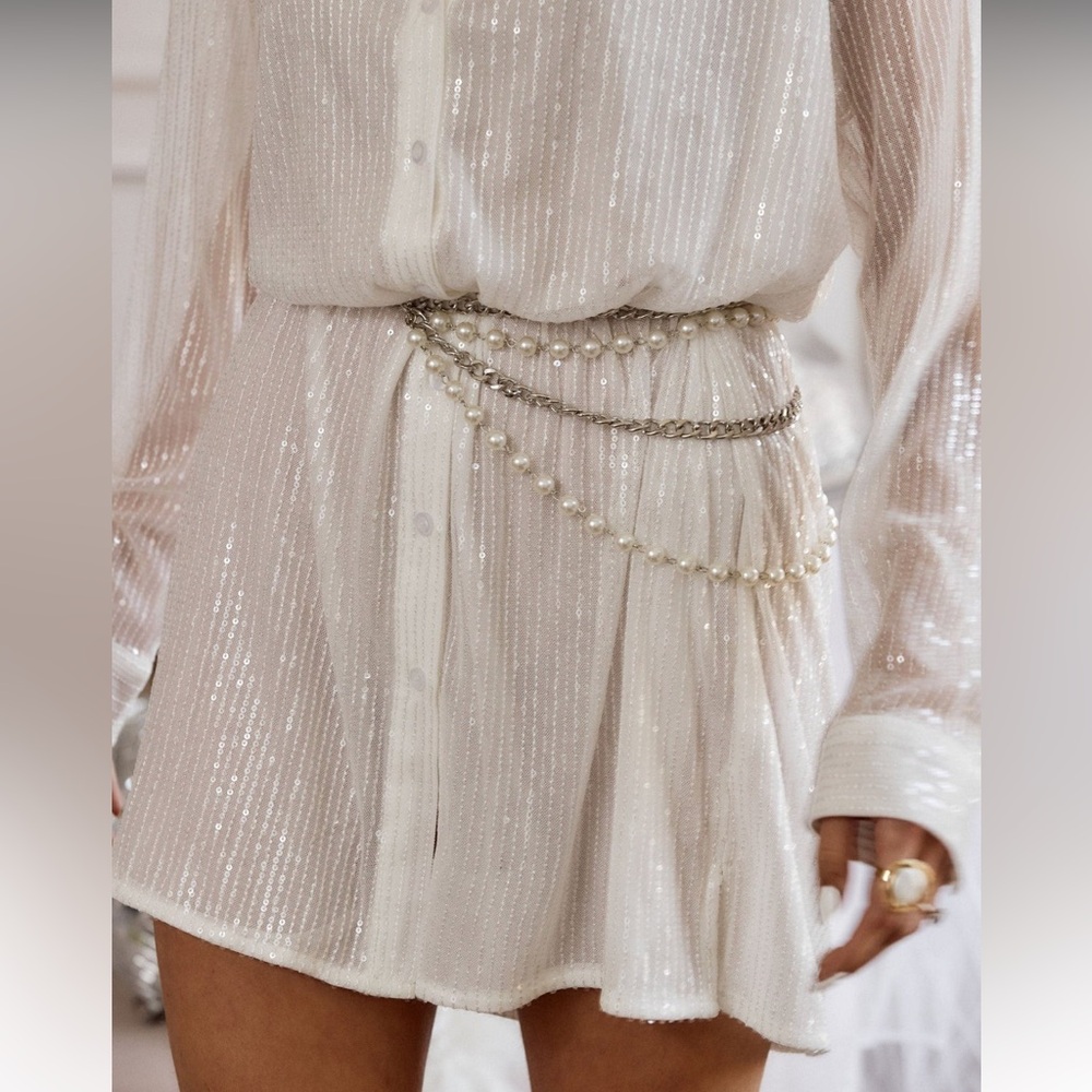 Mimi Pearl and Silver Chain Belt